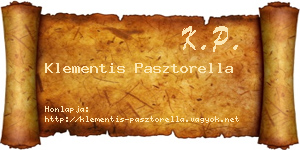 Klementis Pasztorella névjegykártya